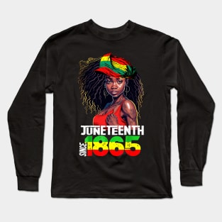 1865 Juneteenth Celebrate African American Freedom Day Women Long Sleeve T-Shirt